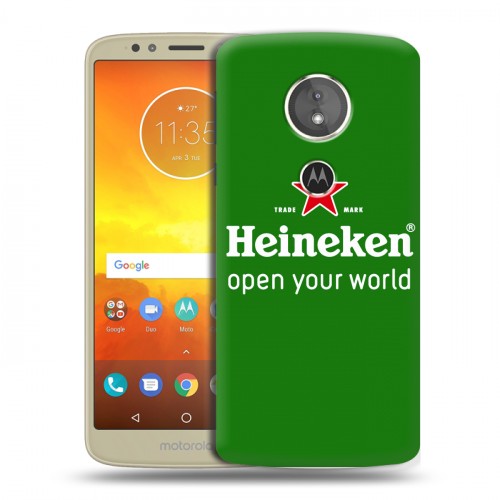 Дизайнерский пластиковый чехол для Motorola Moto E5 Heineken