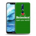 Дизайнерский силиконовый чехол для Nokia 5.1 Plus Heineken