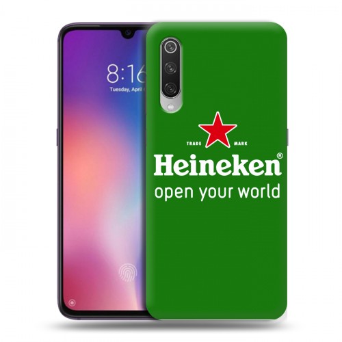 Дизайнерский силиконовый с усиленными углами чехол для Xiaomi Mi9 Heineken