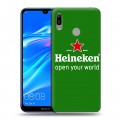 Дизайнерский пластиковый чехол для Huawei Y6 (2019) Heineken