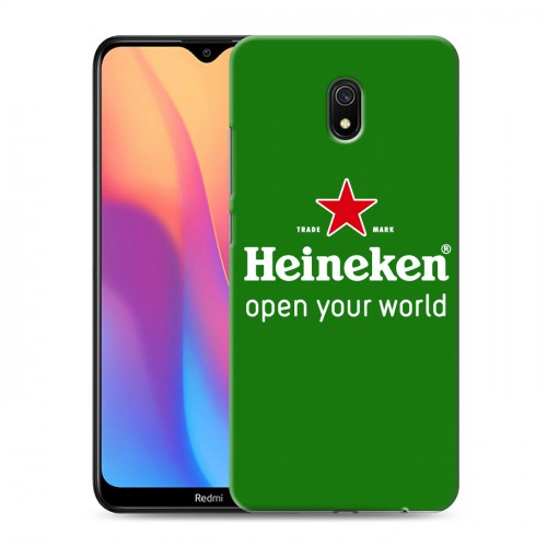 Дизайнерский силиконовый с усиленными углами чехол для Xiaomi RedMi 8A Heineken