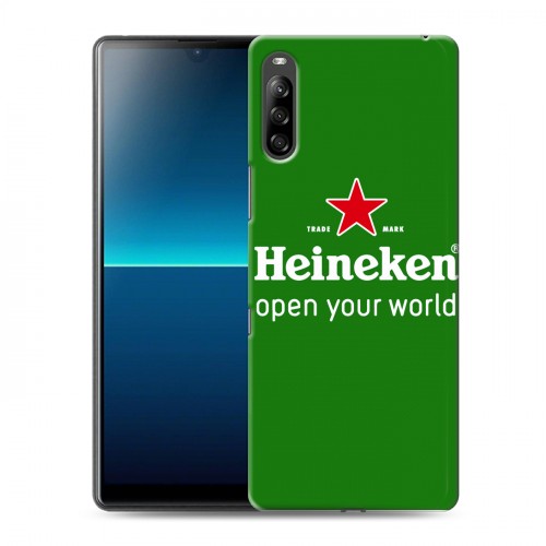 Дизайнерский силиконовый с усиленными углами чехол для Sony Xperia L4 Heineken