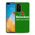 Дизайнерский пластиковый чехол для Huawei P40 Heineken