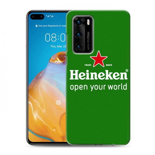 Дизайнерский пластиковый чехол для Huawei P40 Heineken