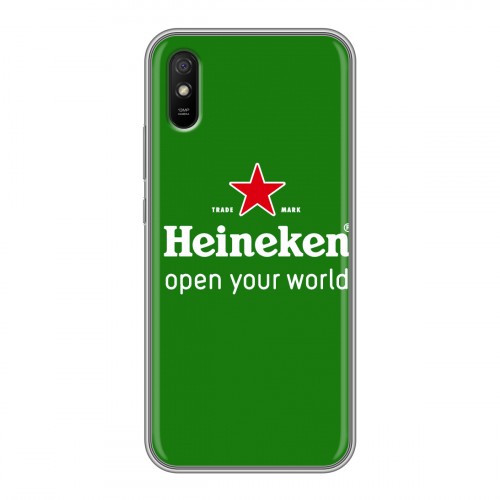 Дизайнерский силиконовый с усиленными углами чехол для Xiaomi RedMi 9A Heineken