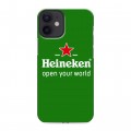 Дизайнерский силиконовый с усиленными углами чехол для Iphone 12 Mini Heineken