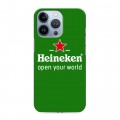 Дизайнерский силиконовый чехол для Iphone 13 Pro Heineken