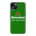 Дизайнерский пластиковый чехол для Iphone 14 Heineken