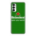 Дизайнерский силиконовый с усиленными углами чехол для Tecno Pova 3 Heineken