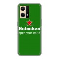 Дизайнерский силиконовый с усиленными углами чехол для OPPO Reno7 Heineken