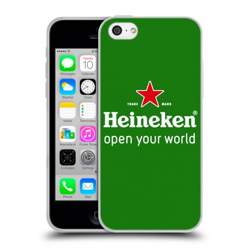 Дизайнерский пластиковый чехол для Iphone 5c Heineken