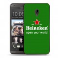 Дизайнерский пластиковый чехол для HTC Desire 700 Heineken