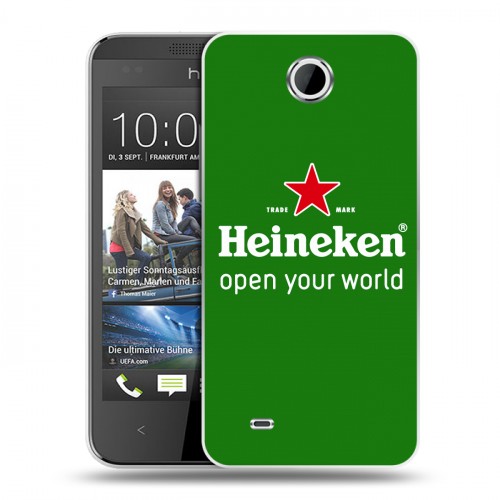 Дизайнерский пластиковый чехол для HTC Desire 300 Heineken