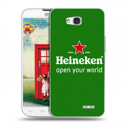 Дизайнерский пластиковый чехол для LG L80 Heineken