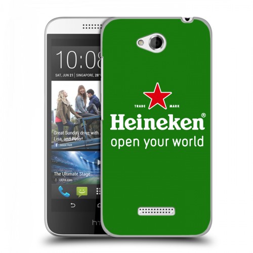 Дизайнерский пластиковый чехол для HTC Desire 616 Heineken