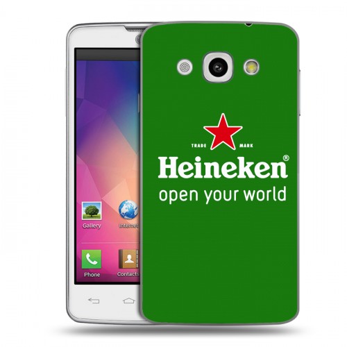 Дизайнерский пластиковый чехол для LG L60 Heineken