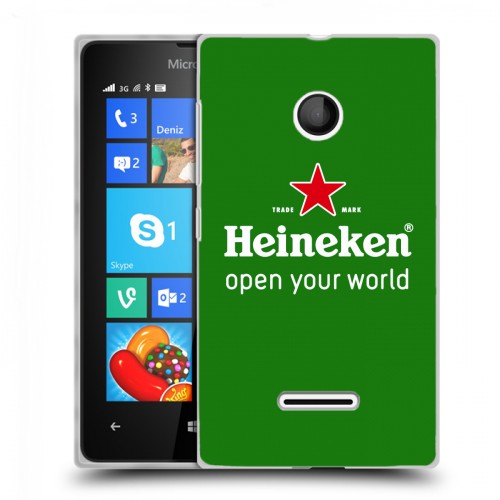 Дизайнерский пластиковый чехол для Microsoft Lumia 435 Heineken