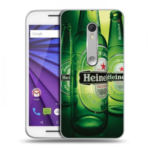 Дизайнерский пластиковый чехол для Lenovo Moto G Heineken