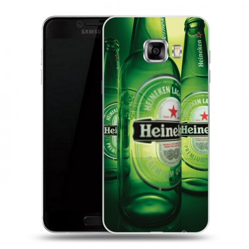 Дизайнерский пластиковый чехол для Samsung Galaxy C7 Heineken