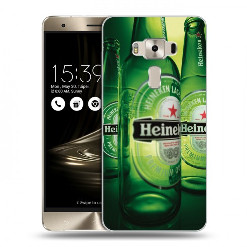 Дизайнерский пластиковый чехол для Asus ZenFone 3 Deluxe Heineken