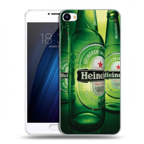 Дизайнерский пластиковый чехол для Meizu U20 Heineken