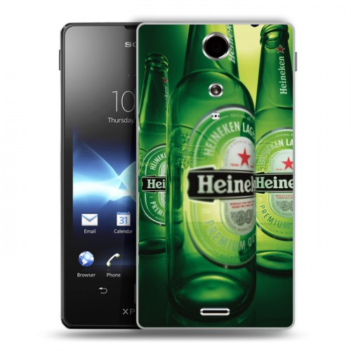 Дизайнерский пластиковый чехол для Sony Xperia TX Heineken