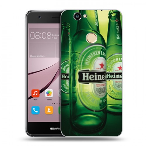 Дизайнерский силиконовый с усиленными углами чехол для Huawei Nova Heineken