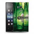 Дизайнерский пластиковый чехол для Sony Xperia acro S Heineken