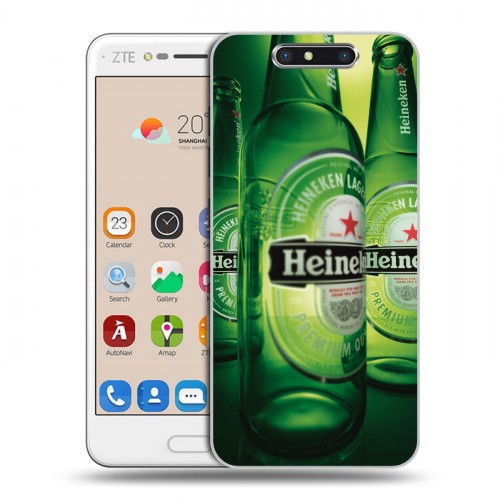 Дизайнерский пластиковый чехол для ZTE Blade V8 Heineken