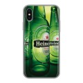 Дизайнерский силиконовый чехол для Iphone x10 Heineken