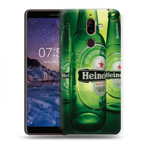 Дизайнерский пластиковый чехол для Nokia 7 Plus Heineken