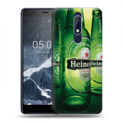 Дизайнерский пластиковый чехол для Nokia 5.1 Heineken