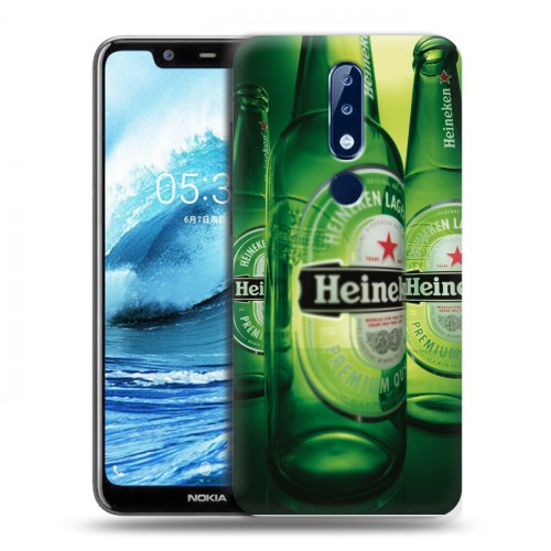 Дизайнерский силиконовый чехол для Nokia 5.1 Plus Heineken