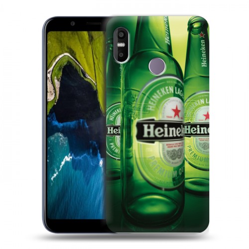 Дизайнерский пластиковый чехол для HTC U12 Life Heineken