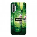 Дизайнерский силиконовый с усиленными углами чехол для Realme XT Heineken