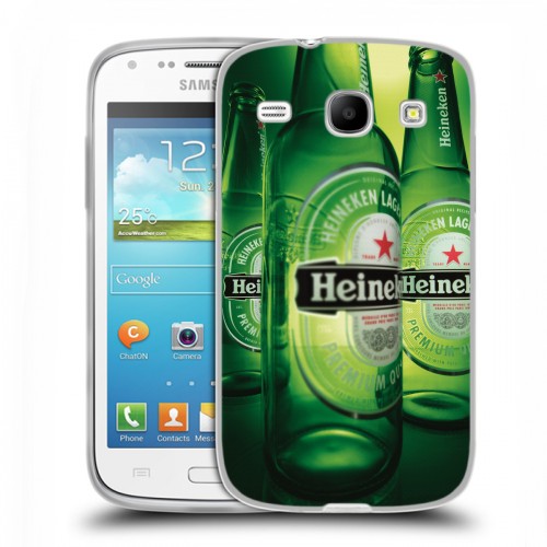 Дизайнерский пластиковый чехол для Samsung Galaxy Core Heineken