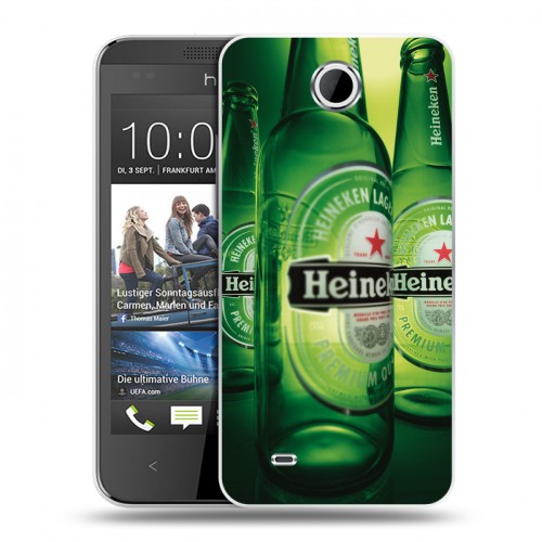 Дизайнерский пластиковый чехол для HTC Desire 300 Heineken