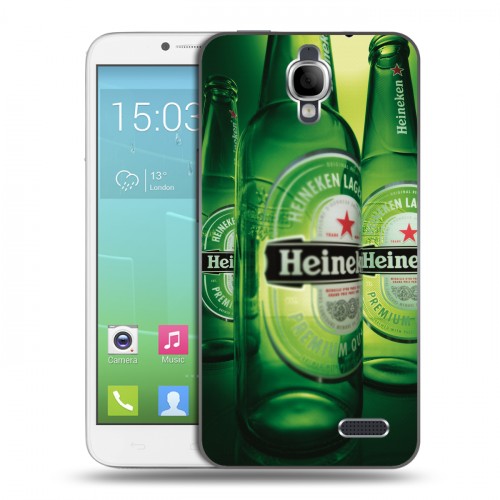 Дизайнерский силиконовый чехол для Alcatel One Touch Idol Heineken