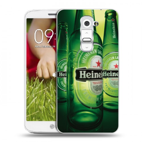 Дизайнерский пластиковый чехол для LG Optimus G2 mini Heineken