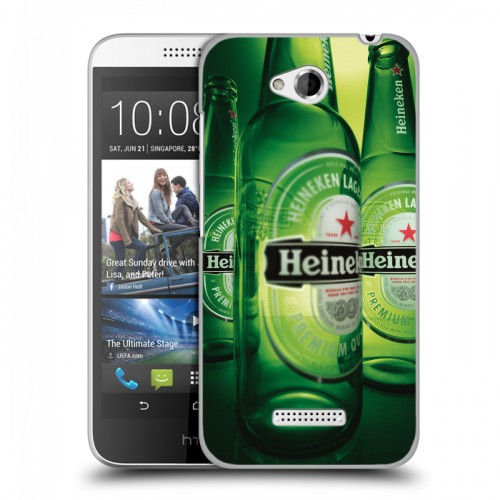 Дизайнерский пластиковый чехол для HTC Desire 616 Heineken