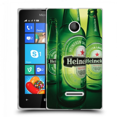 Дизайнерский пластиковый чехол для Microsoft Lumia 435 Heineken