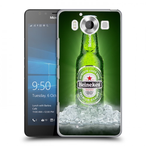 Дизайнерский пластиковый чехол для Microsoft Lumia 950 Heineken