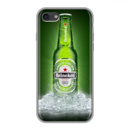 Дизайнерский силиконовый с усиленными углами чехол для Iphone 7 Heineken