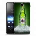 Дизайнерский пластиковый чехол для Sony Xperia TX Heineken