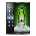 Дизайнерский пластиковый чехол для Sony Xperia acro S Heineken