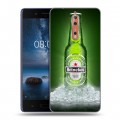 Дизайнерский пластиковый чехол для Nokia 8 Heineken