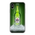 Дизайнерский силиконовый чехол для Iphone x10 Heineken