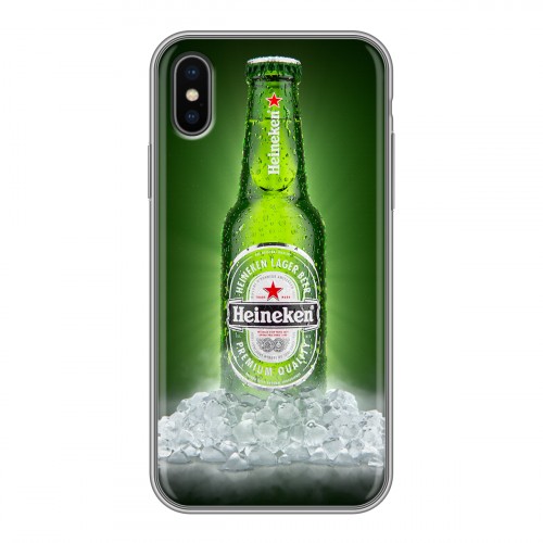 Дизайнерский силиконовый чехол для Iphone x10 Heineken