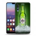 Дизайнерский силиконовый с усиленными углами чехол для Huawei P20 Pro Heineken