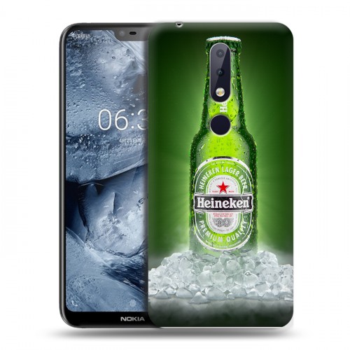 Дизайнерский пластиковый чехол для Nokia 6.1 Plus Heineken